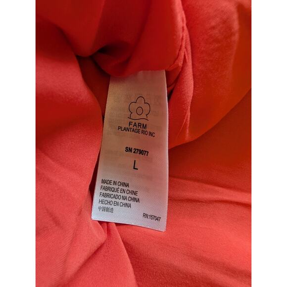 NWT Farm Rio Sleeveless V-Neck Bubble-Hem Mini Dress Size L #8A510 - Picture 11 of 13